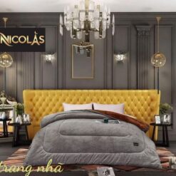 CHĂN LÔNG CỪU NICOLAS COTE D”AZUR – GHI ĐẬM