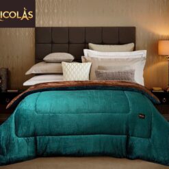 Chăn lông cừu Nicolas Hoàng Kim – Xanh lục