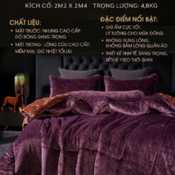 Chăn Lông Cừu Cao Cấp Nicolas Kataria - Màu tím