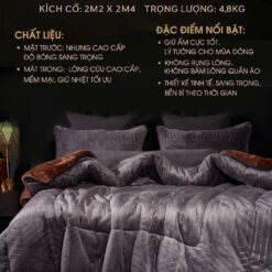 Chăn Lông Cừu Cao Cấp Nicolas Kataria - Tím than