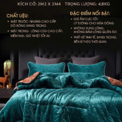 Chăn Lông Cừu Cao Cấp Nicolas Kataria – Màu xanh ngọc