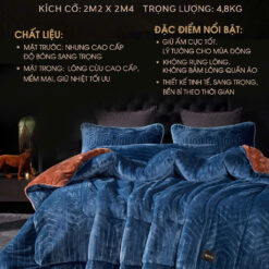 Chăn Lông Cừu Cao Cấp Nicolas Kataria – Màu xanh dương